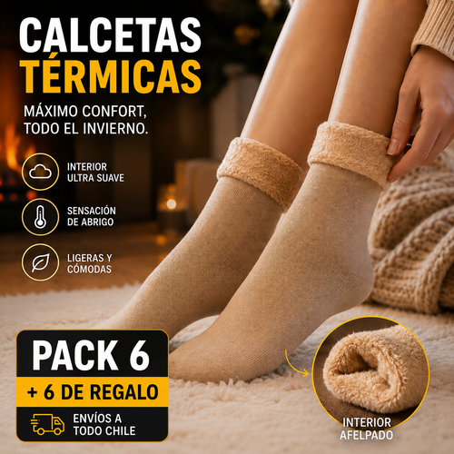 💥 Pack Calceta termica "ThermaSoft"  Pagas 6, recibes 12 pares