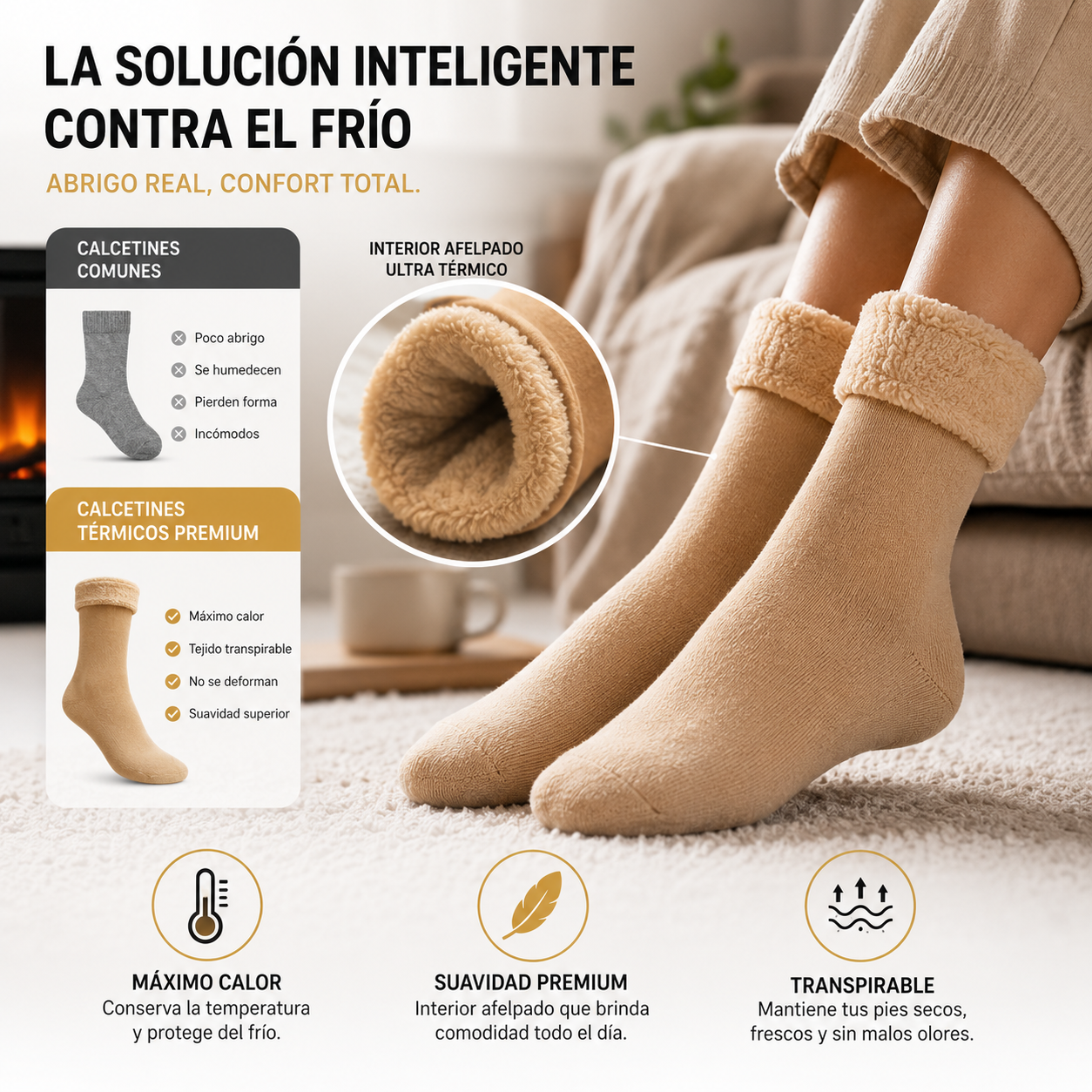 💥 Pack Calceta termica "ThermaSoft"  Pagas 6, recibes 12 pares