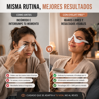 EyeLift Pro™ — Masajeador ocular LED + EMS manos libres