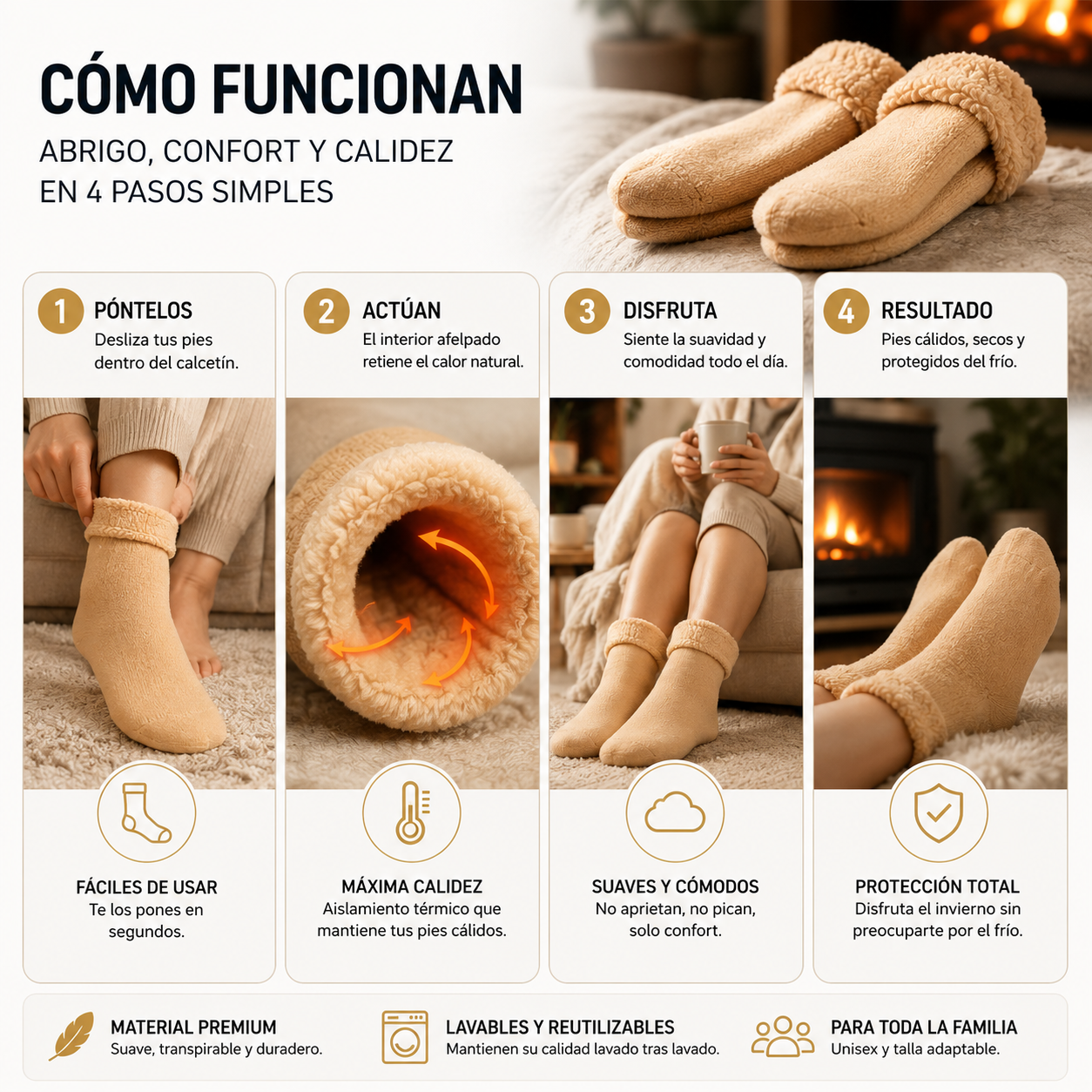 💥 Pack Calceta termica "ThermaSoft"  Pagas 6, recibes 12 pares