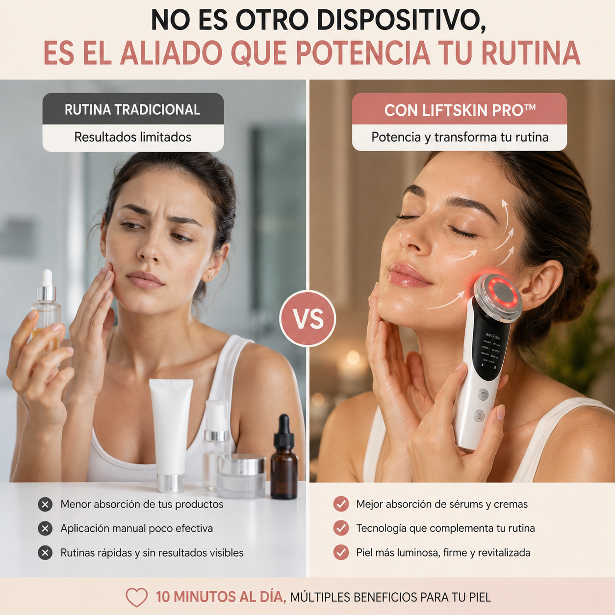 LiftSkin Pro™ Masajeador Facial LED 7 en 1